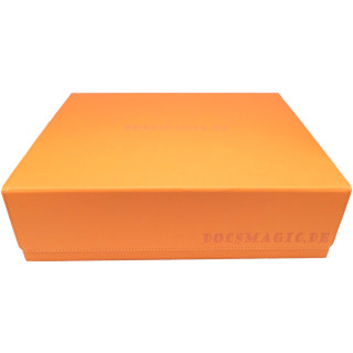 Docsmagic.de Premium 4-Row Trading Card Storage Box Orange + Trays & Divider - MTG PKM YGO - Aufbewahrungsbox