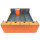 Docsmagic.de Premium 4-Row Trading Card Storage Box Orange + Trays & Divider - MTG PKM YGO - Aufbewahrungsbox