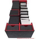 Docsmagic.de Premium 2-Row Trading Card Storage Box Black/Red + Trays & Divider - MTG PKM YGO - Aufbewahrungsbox Schwarz/Rot