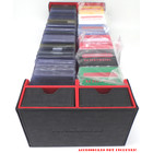 Docsmagic.de Premium 2-Row Trading Card Storage Box Black/Red + Trays & Divider - MTG PKM YGO - Aufbewahrungsbox Schwarz/Rot