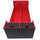 Docsmagic.de Premium 2-Row Trading Card Storage Box Black/Red + Trays & Divider - MTG PKM YGO - Aufbewahrungsbox Schwarz/Rot