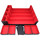 Docsmagic.de Premium 4-Row Trading Card Storage Box Black/Red + Trays & Divider - MTG PKM YGO - Aufbewahrungsbox Schwarz/Rot