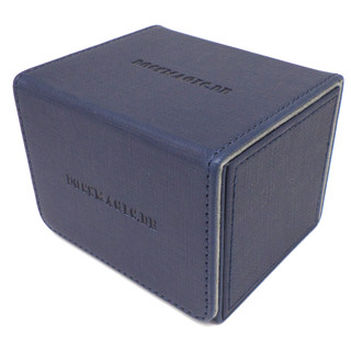 Docsmagic.de Premium Magnetic Sideflip Box 100 Blue + Deck Divider - MTG - PKM - YGO - Kartenbox Blau