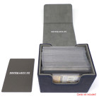 Docsmagic.de Premium Magnetic Sideflip Box 100 Blue + Deck Divider - MTG - PKM - YGO - Kartenbox Blau