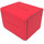 Docsmagic.de Premium Magnetic Sideflip Box 100 Red + Deck Divider - MTG - PKM - YGO - Kartenbox Rot