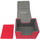 Docsmagic.de Premium Magnetic Sideflip Box 100 Red + Deck Divider - MTG - PKM - YGO - Kartenbox Rot