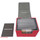 Docsmagic.de Premium Magnetic Sideflip Box 100 Red + Deck Divider - MTG - PKM - YGO - Kartenbox Rot