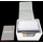 Docsmagic.de Premium Magnetic Sideflip Box 100 White + Deck Divider - MTG - PKM - YGO - Kartenbox Weiss