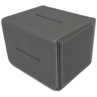 Docsmagic.de Premium Magnetic Sideflip Box 100 Silver + Deck Divider - MTG - PKM - YGO - Kartenbox Silber