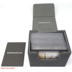 Docsmagic.de Premium Magnetic Sideflip Box 100 Silver + Deck Divider - MTG - PKM - YGO - Kartenbox Silber