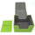 Docsmagic.de Premium Magnetic Sideflip Box 100 Light Green + Deck Divider - MTG - PKM - YGO - Kartenbox Hellgrün