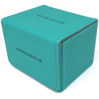 Docsmagic.de Premium Magnetic Sideflip Box 100 Mint + Deck Divider - MTG - PKM - YGO - Kartenbox Aqua