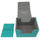 Docsmagic.de Premium Magnetic Sideflip Box 100 Mint + Deck Divider - MTG - PKM - YGO - Kartenbox Aqua