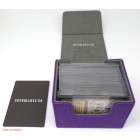 Docsmagic.de Premium Magnetic Sideflip Box 100 Purple + Deck Divider - MTG - PKM - YGO - Kartenbox Lila