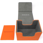Docsmagic.de Premium Magnetic Sideflip Box 100 Orange + Deck Divider - MTG - PKM - YGO - Kartenbox