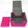 Docsmagic.de Premium Magnetic Sideflip Box 100 Pink + Deck Divider - MTG - PKM - YGO - Kartenbox Rosa