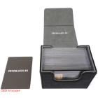 Docsmagic.de Premium Magnetic Sideflip Box 80 Black + Deck Divider - MTG - PKM - YGO - Kartenbox Schwarz