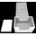 Docsmagic.de Premium Magnetic Sideflip Box 80 White + Deck Divider - MTG - PKM - YGO - Kartenbox Weiss