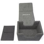 Docsmagic.de Premium Magnetic Sideflip Box 80 Silver + Deck Divider - MTG - PKM - YGO - Kartenbox Silber