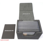 Docsmagic.de Premium Magnetic Sideflip Box 80 Silver + Deck Divider - MTG - PKM - YGO - Kartenbox Silber