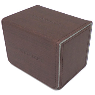 Docsmagic.de Premium Magnetic Sideflip Box 80 Brown + Deck Divider - MTG - PKM - YGO - Kartenbox Braun