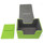 Docsmagic.de Premium Magnetic Sideflip Box 80 Light Green + Deck Divider - MTG - PKM - YGO - Kartenbox Hellgrün