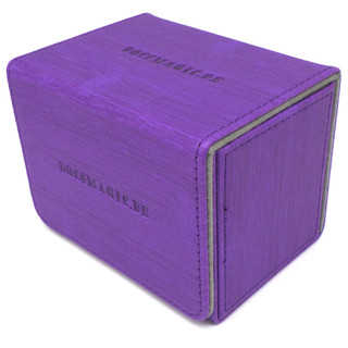 Docsmagic.de Premium Magnetic Sideflip Box 80 Purple + Deck Divider - MTG - PKM - YGO - Kartenbox Lila