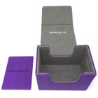 Docsmagic.de Premium Magnetic Sideflip Box 80 Purple + Deck Divider - MTG - PKM - YGO - Kartenbox Lila