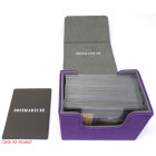 Docsmagic.de Premium Magnetic Sideflip Box 80 Purple + Deck Divider - MTG - PKM - YGO - Kartenbox Lila