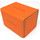 Docsmagic.de Premium Magnetic Sideflip Box 80 Orange + Deck Divider - MTG - PKM - YGO - Kartenbox
