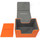 Docsmagic.de Premium Magnetic Sideflip Box 80 Orange + Deck Divider - MTG - PKM - YGO - Kartenbox