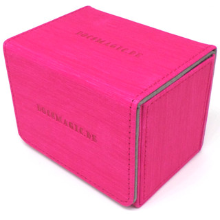 Docsmagic.de Premium Magnetic Sideflip Box 80 Pink + Deck Divider - MTG - PKM - YGO - Kartenbox Rosa