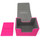 Docsmagic.de Premium Magnetic Sideflip Box 80 Pink + Deck Divider - MTG - PKM - YGO - Kartenbox Rosa
