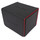 Docsmagic.de Premium Magnetic Sideflip Box 100 Black/Red + Deck Divider - MTG - PKM - YGO - Kartenbox Schwarz/Rot