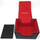 Docsmagic.de Premium Magnetic Sideflip Box 100 Black/Red + Deck Divider - MTG - PKM - YGO - Kartenbox Schwarz/Rot