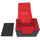 Docsmagic.de Premium Magnetic Sideflip Box 80 Black/Red + Deck Divider - MTG - PKM - YGO - Kartenbox Schwarz/Rot