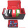 Docsmagic.de Premium Magnetic Tray Long Box Black/Red Small - Card Deck Storage - Kartenbox Aufbewahrung Transport Schwarz/Rot