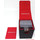 Docsmagic.de Premium Magnetic Tray Long Box Black/Red Small + 2 Flip Boxes - Schwarz/Rot