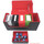 Docsmagic.de Premium Magnetic Tray Long Box Black/Red Small + 2 Flip Boxes - Schwarz/Rot