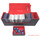 Docsmagic.de Premium Magnetic Tray Long Box Black/Red Medium + 3 Flip Boxes - Schwarz/Rot