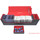 Docsmagic.de Premium Magnetic Tray Long Box Black/Red Large + 4 Flip Boxes Mix 1- Schwarz/Rot