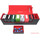 Docsmagic.de Premium Magnetic Tray Long Box Black/Red Large + 4 Flip Boxes Mix 1- Schwarz/Rot