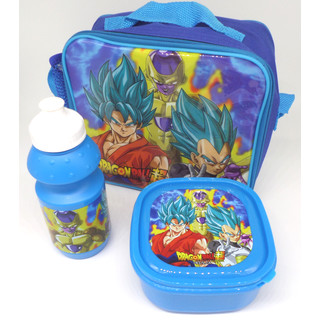 Dragon Ball Z Geschenkset Isoliertasche + Trinkflasche + Pausenbrotdose - Offiziell Lizensiert - Lunch Bag + Sports Bottle + Sandwich Box - Gift Bundle