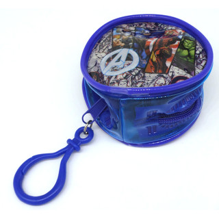 Marvel Avengers Geldbörse Portemonnaie - Offiziell Lizensiert - 8 cm - Rund - Zip-Verschluss - Schlüsselanhänger - Coin Purse