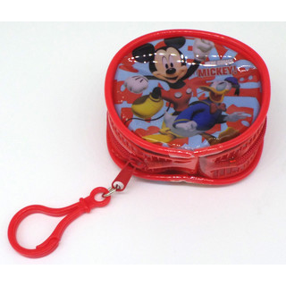 Disney Mickey Mouse Geldbörse Portemonnaie - Offiziell Lizensiert - 8 cm - Rund - Zip-Verschluss - Schlüsselanhänger - Coin Purse