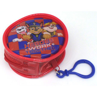 Paw Patrol Geldbörse Portemonnaie - Offiziell Lizensiert - 8 cm - Rund - Zip-Verschluss - Schlüsselanhänger - Coin Purse