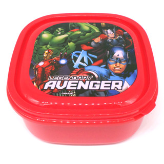Marvel Avengers Pausenbrotdose  - Offiziell Lizensiert - 13.5 x 13.5 x 6 cm - PVC-frei - PP Kunststoff - Sandwich Box