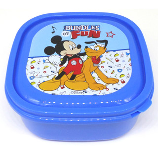 Disney Mickey Mouse Pausenbrotdose  - Offiziell Lizensiert - 13.5 x 13.5 x 6 cm - PVC-frei - PP Kunststoff - Sandwich Box