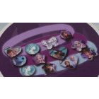 Disney Frozen Geschenkset 3 Armbänder + 18 Anhänger + 6 Haarklips - Offiziell Lizensiert - 3 Bracelets + 18 Charms + 6 Hair Clips - Gift Bundle
