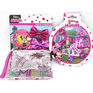 Disney Minnie Mouse Geschenkset Spiegel + Pailletten Geldbörse + 2 Schleifen + 6 Haarklips - Offiziell Lizensiert - Mirror + Sequin Purse + 2 Bows + 6 Hair Clips - Gift Bundle